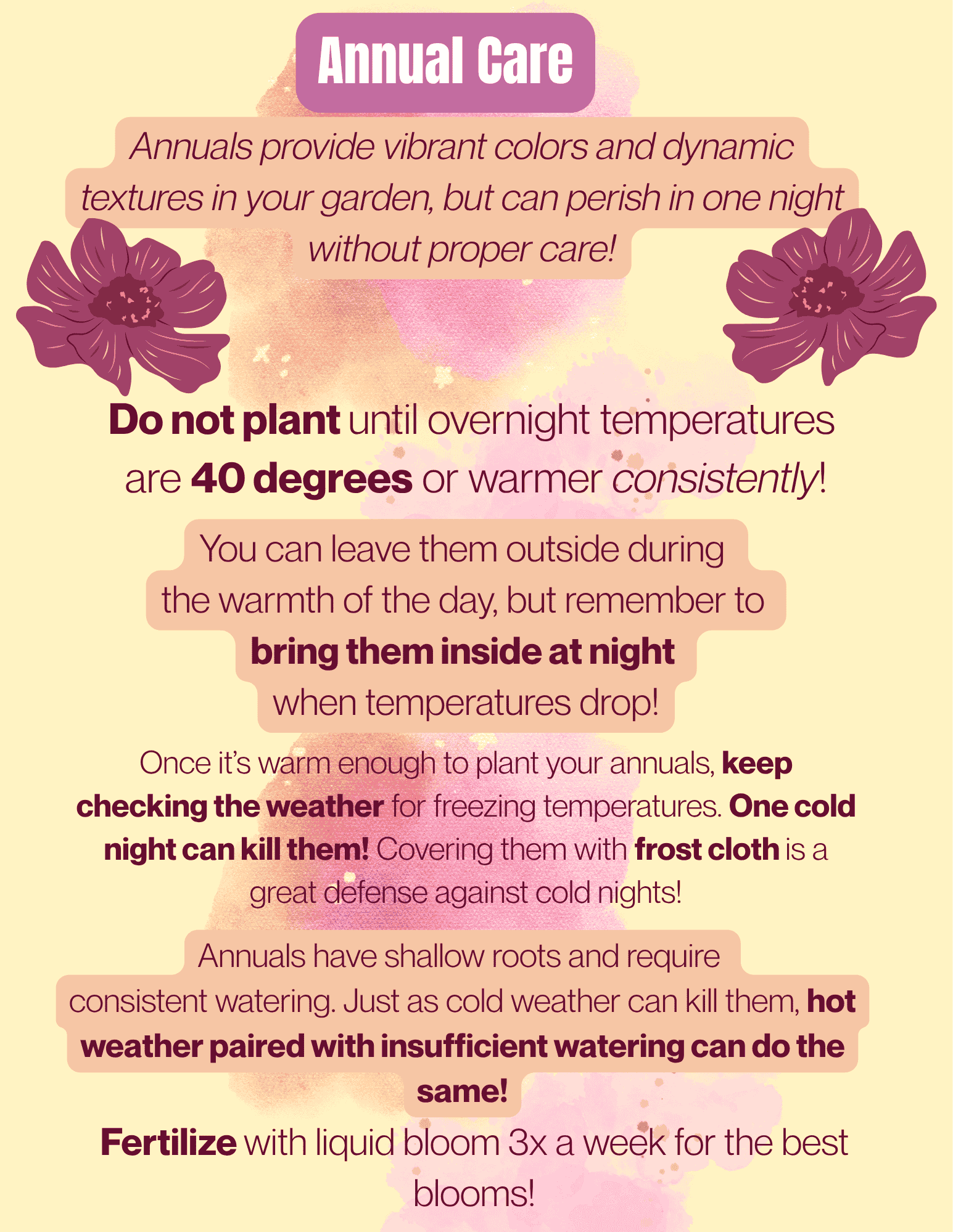 Protect your Annuals (Real Estate Flyer)