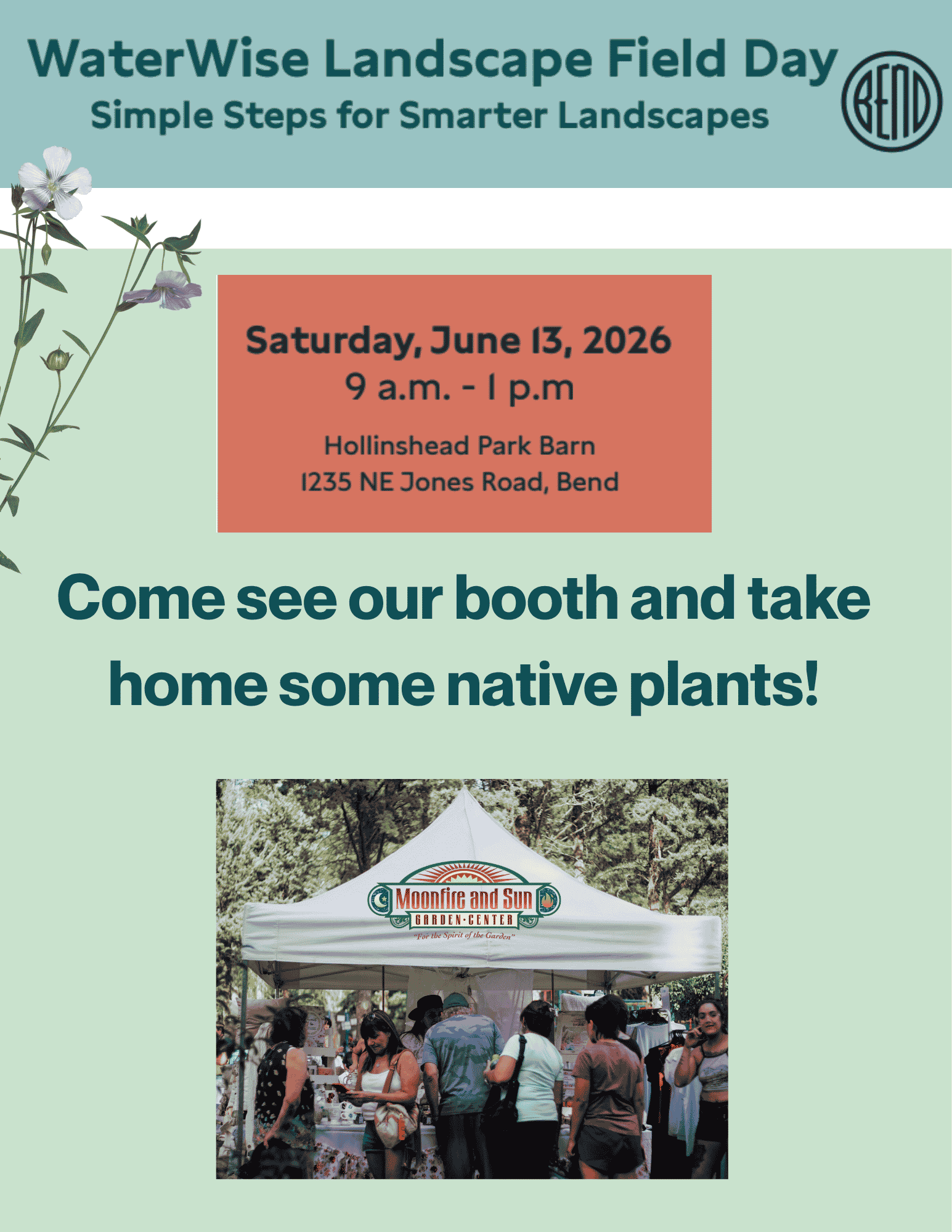 catch us at the waterwise event june 13th