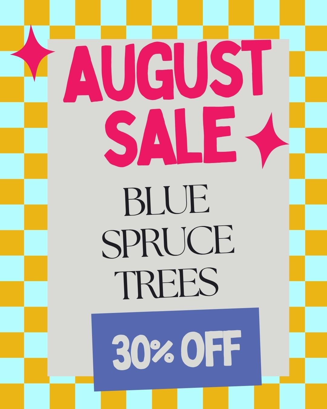 Blue Neon Pink Retro Checkered Sale Promotion Instagram Post (4)